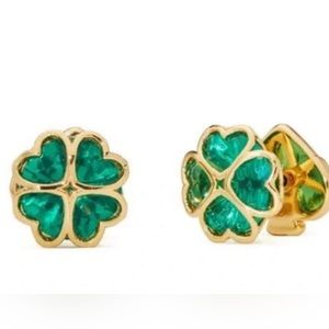 KATE SPADE Something Sparkly Spade Heart Earrings